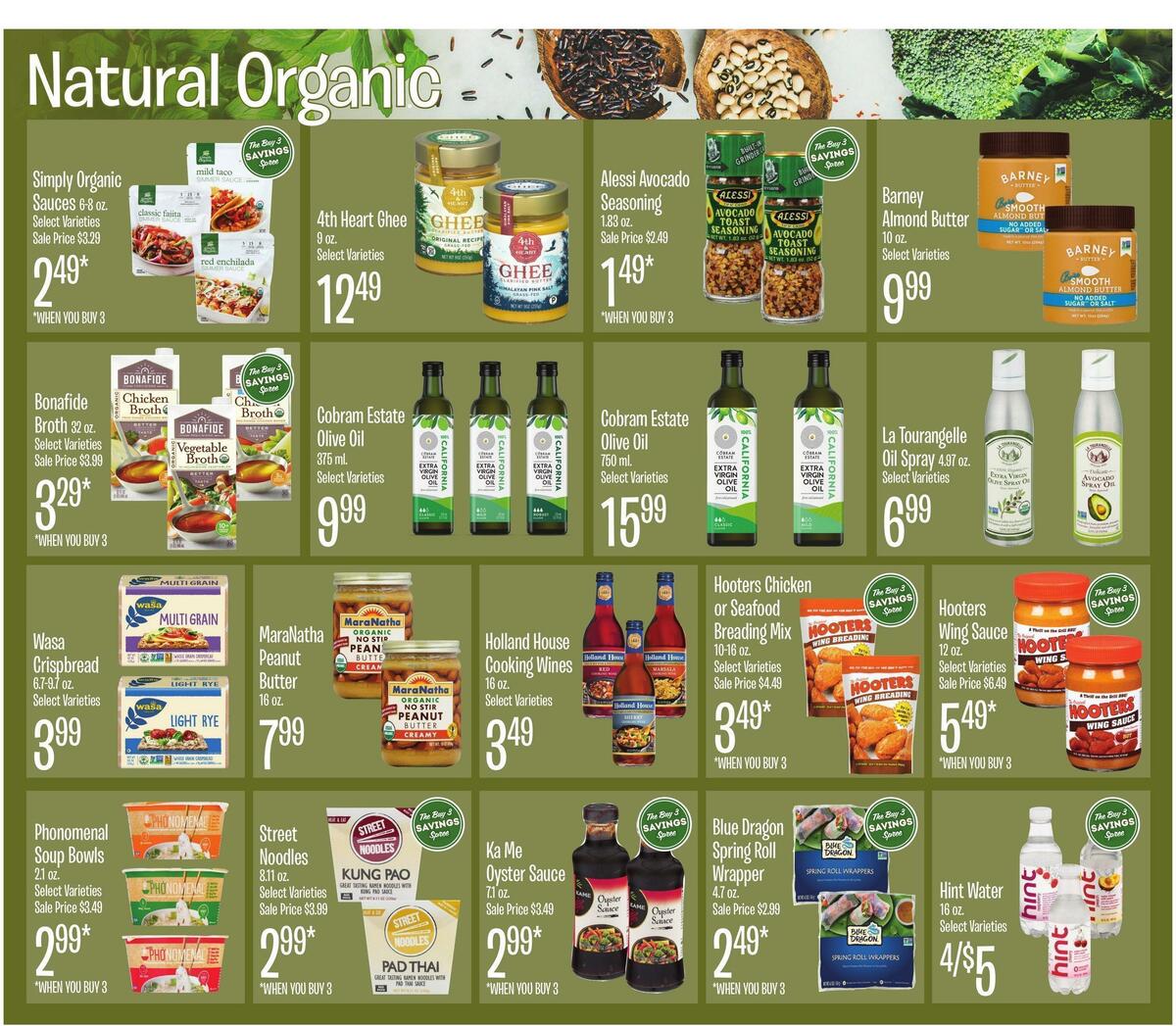 Jewel Osco Natural & Organic Weekly Ad from January 4