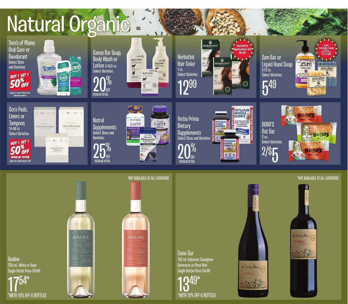 Jewel Osco Natural & Organic Weekly Ad from January 4