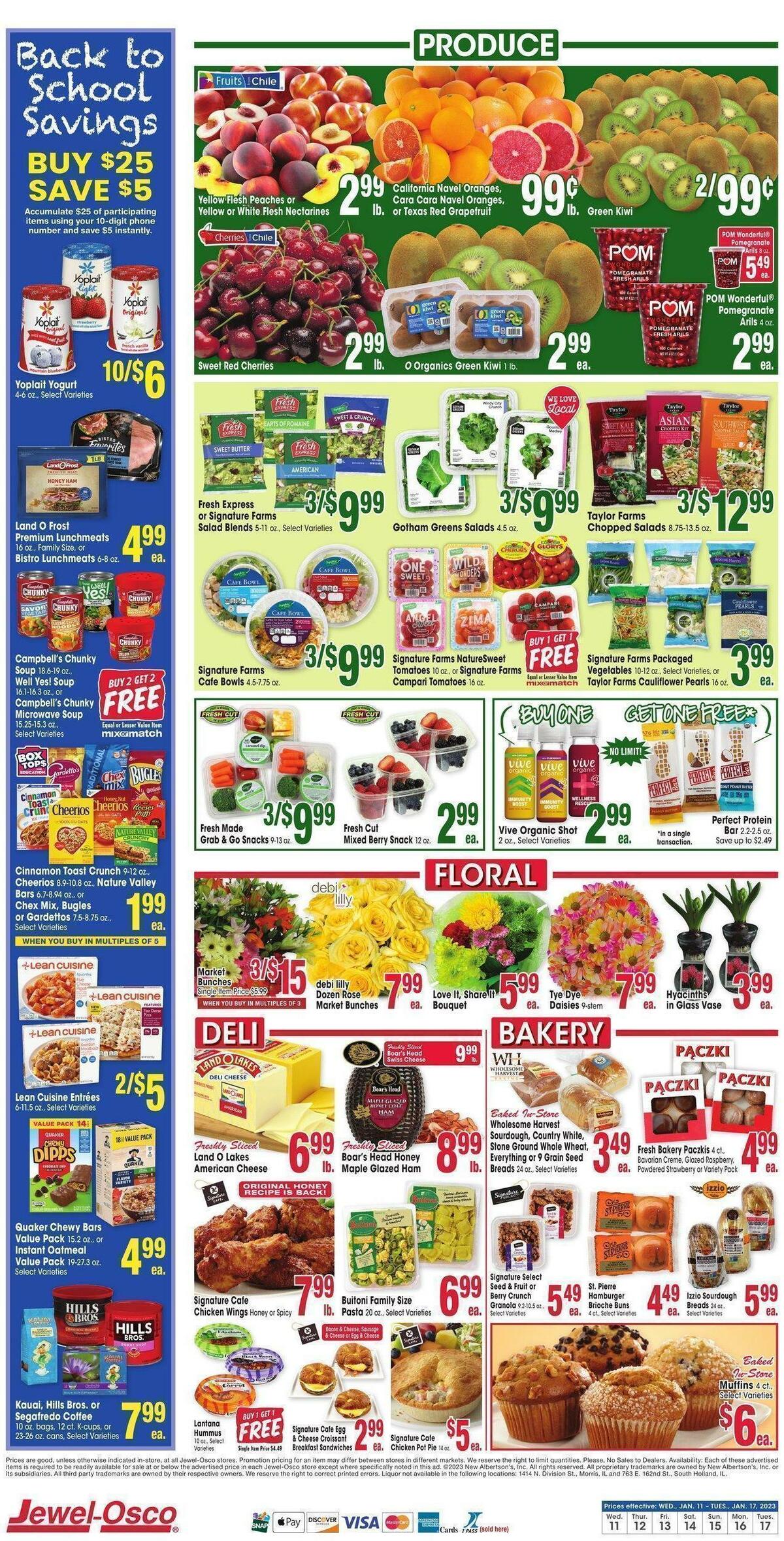 Jewel Osco Weekly Ad from January 11