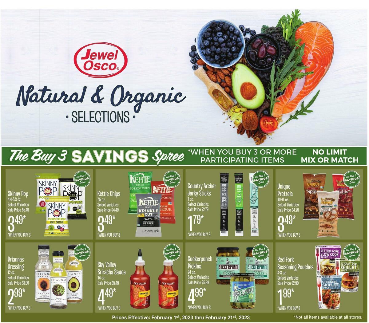 Jewel Osco Natural & Organic Weekly Ad from February 1