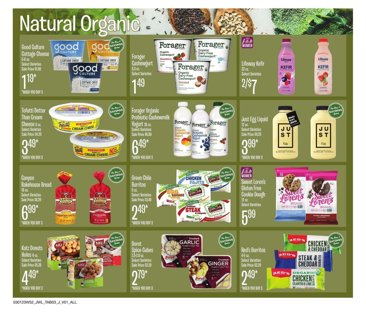 Jewel Osco Natural & Organic Weekly Ad from March 1