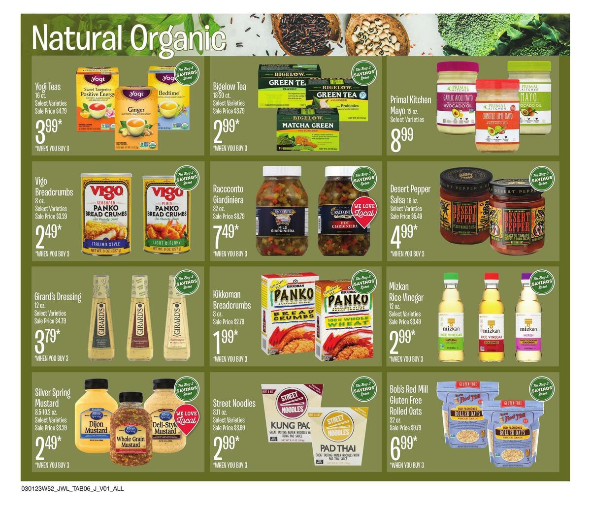 Jewel Osco Natural & Organic Weekly Ad from March 1