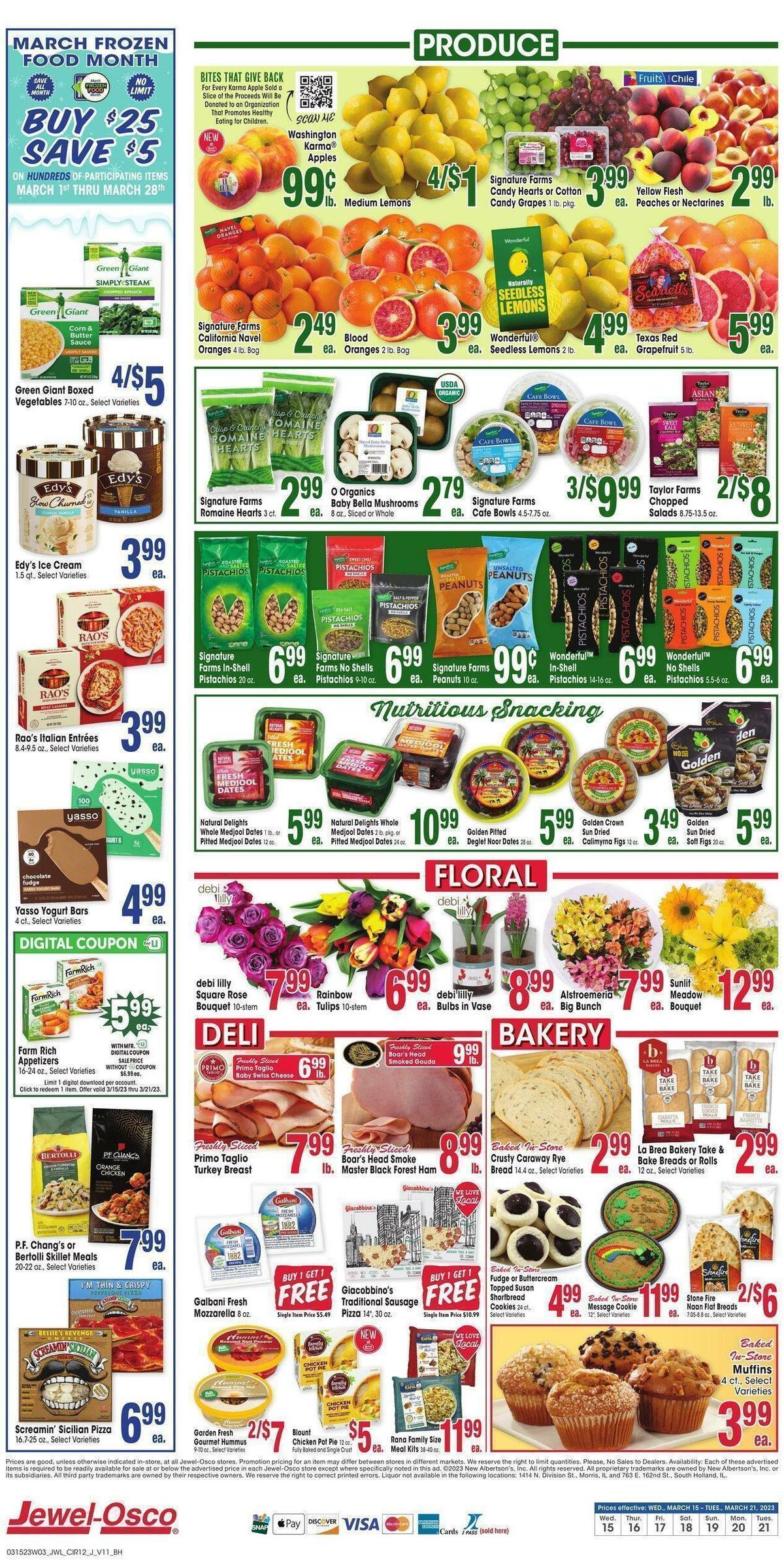 Jewel Osco Weekly Ad from March 15