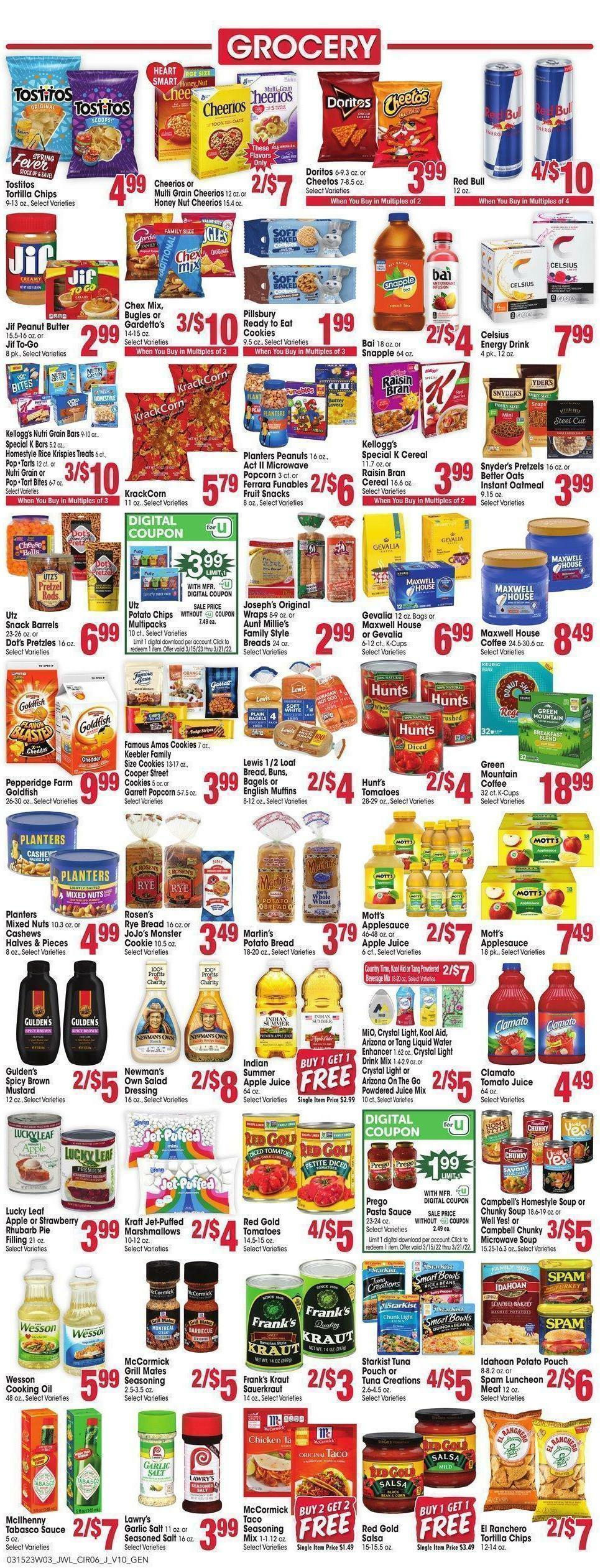 Jewel Osco Weekly Ad from March 15