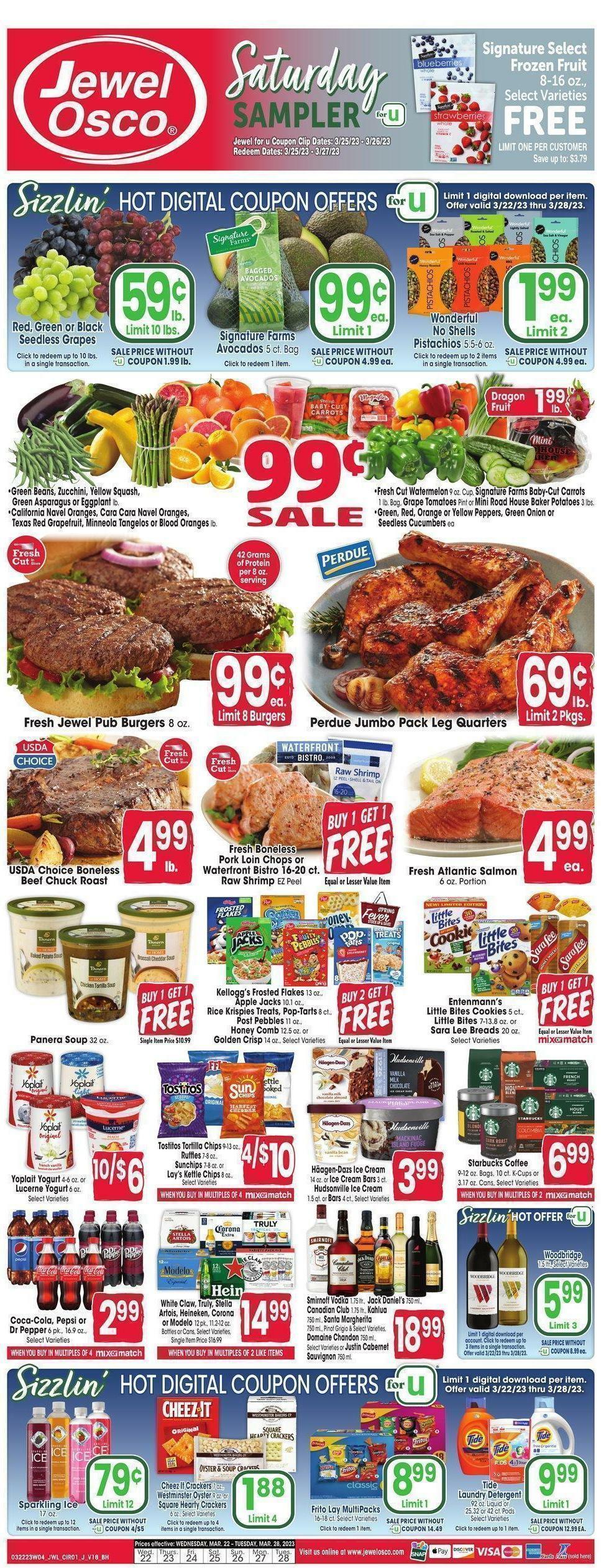Jewel Osco Weekly Ad from March 22