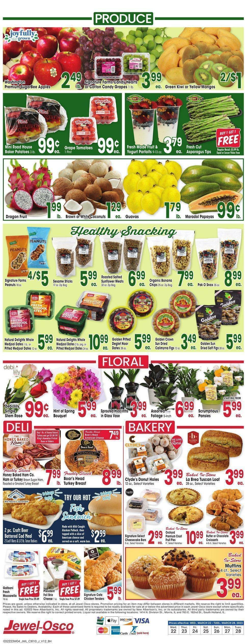 Jewel Osco Weekly Ad from March 22