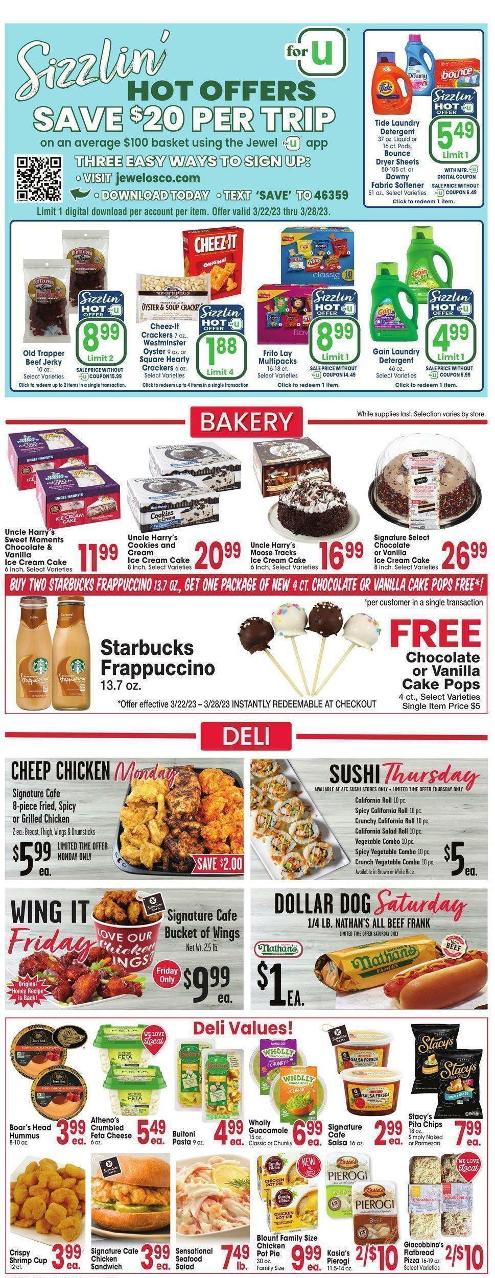 Jewel Osco Weekly Ad from March 22