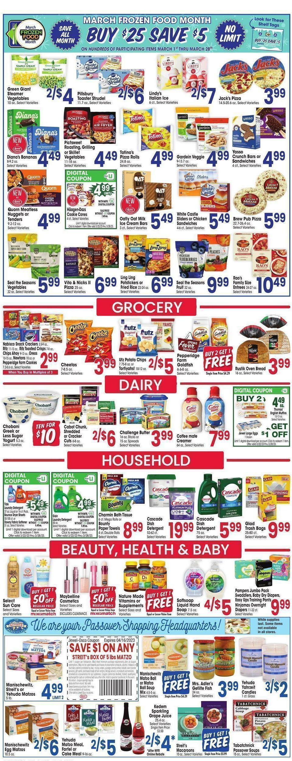 Jewel Osco Weekly Ad from March 22