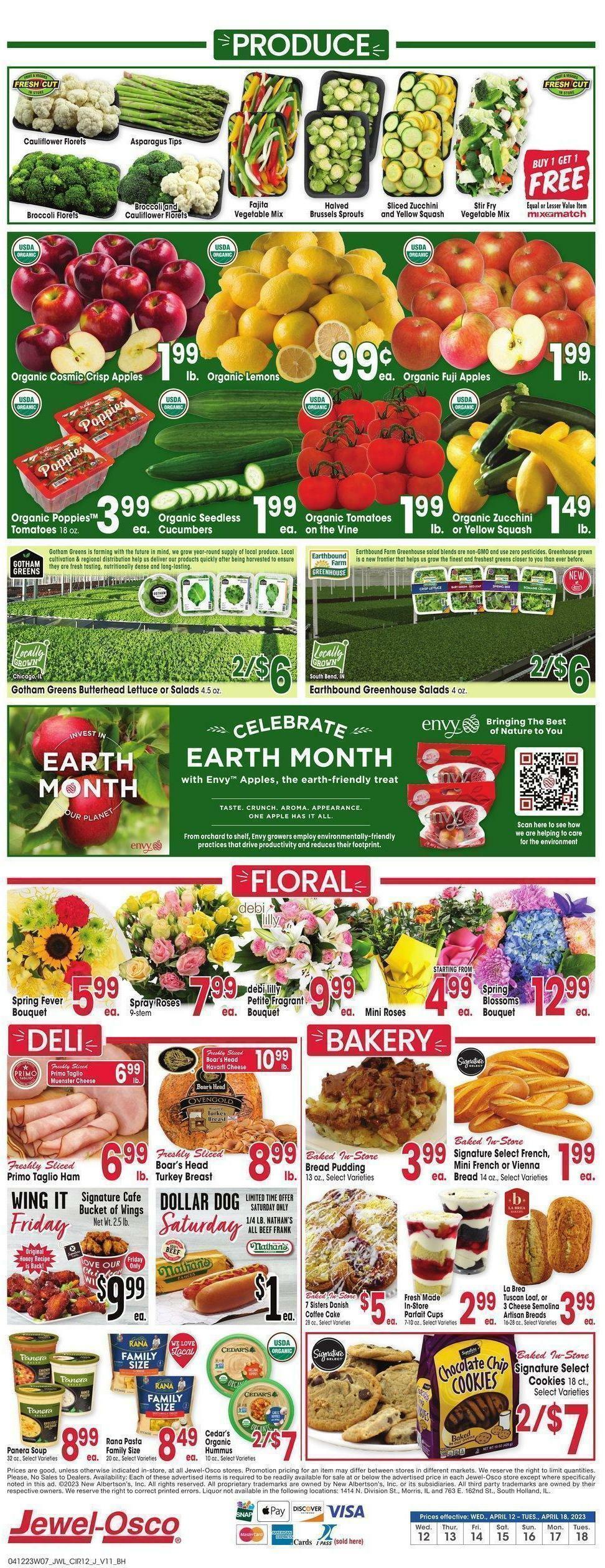 Jewel Osco Weekly Ad from April 12