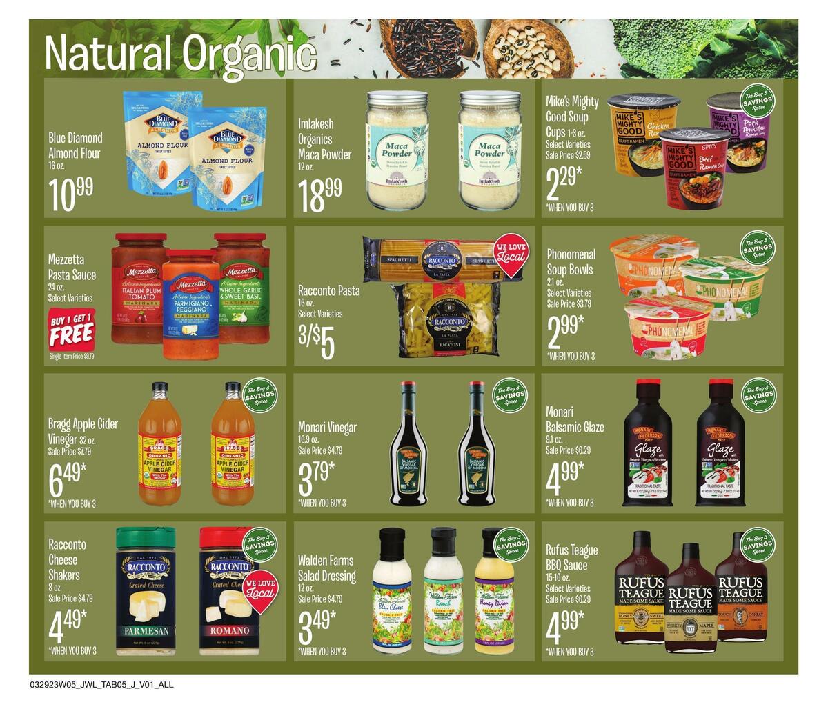 Jewel Osco Natural & Organic Weekly Ad from March 29