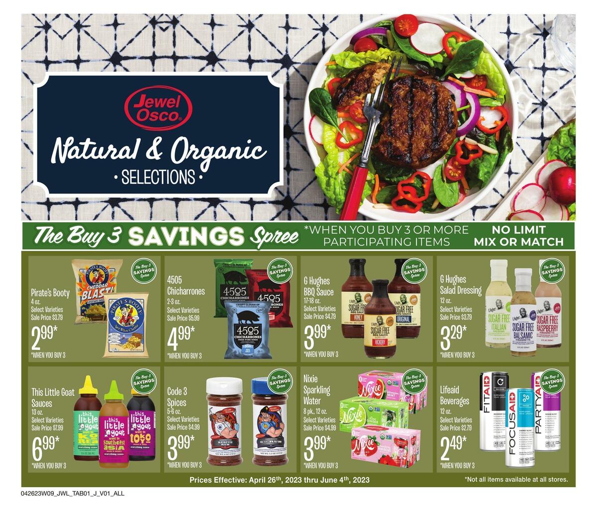 Jewel Osco Natural & Organic Weekly Ad from April 26