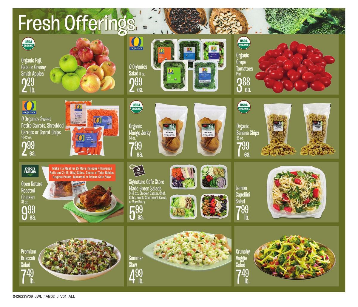 Jewel Osco Natural & Organic Weekly Ad from April 26