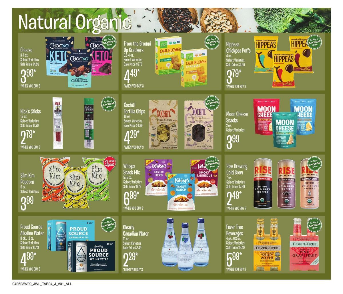 Jewel Osco Natural & Organic Weekly Ad from April 26