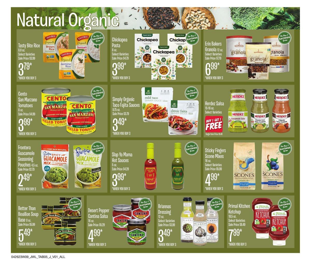 Jewel Osco Natural & Organic Weekly Ad from April 26