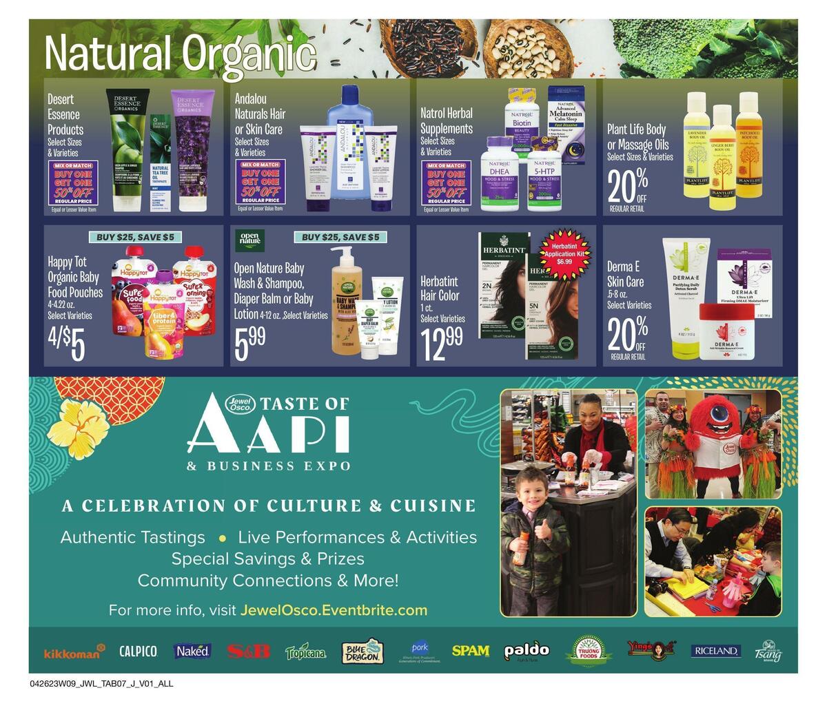 Jewel Osco Natural & Organic Weekly Ad from April 26