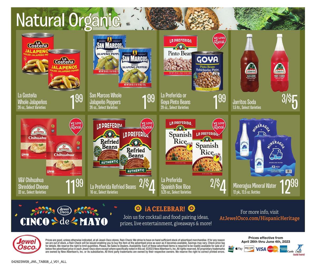 Jewel Osco Natural & Organic Weekly Ad from April 26