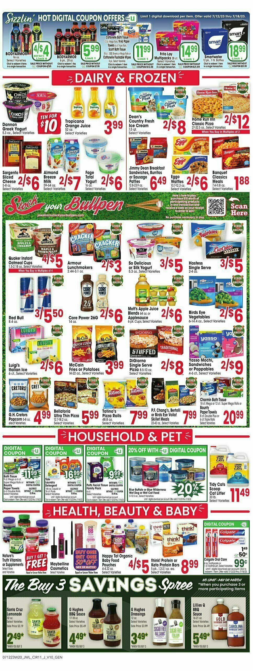 Jewel Osco Weekly Ad from July 12