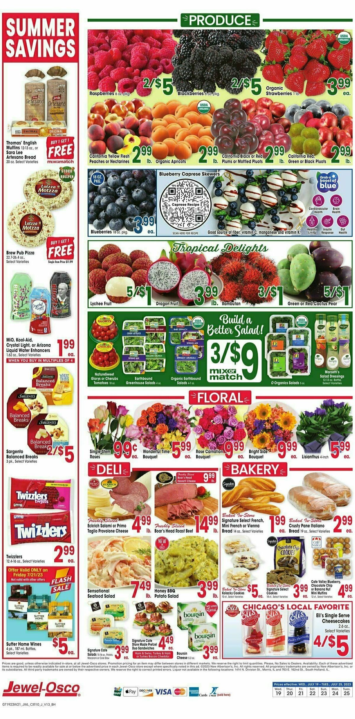 Jewel Osco Weekly Ad from July 19