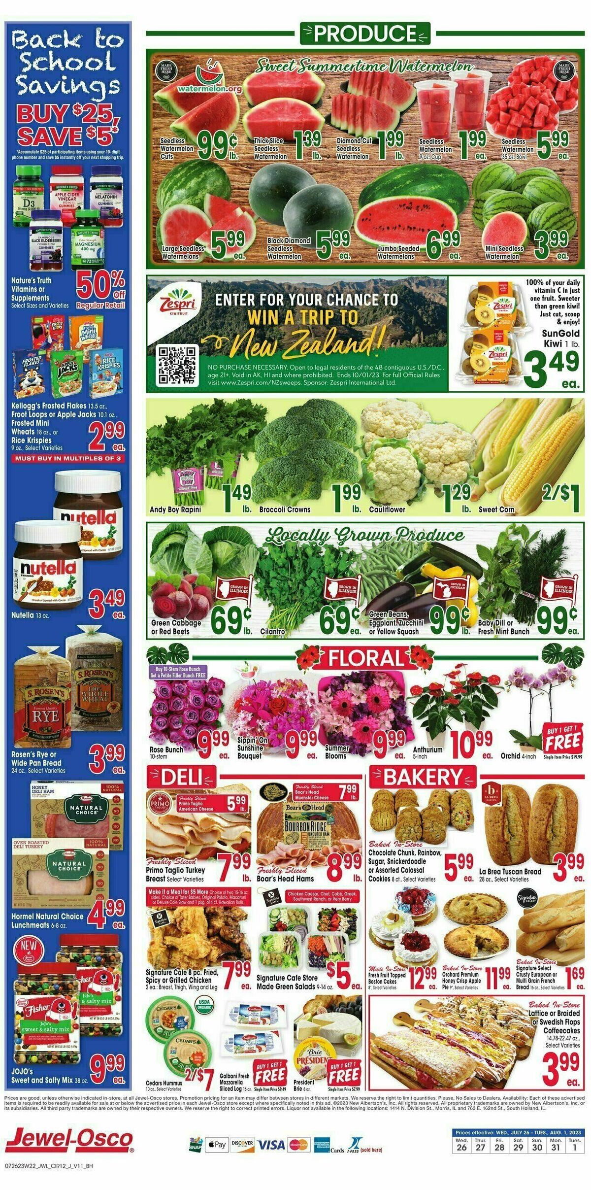 Jewel Osco Weekly Ad from July 26