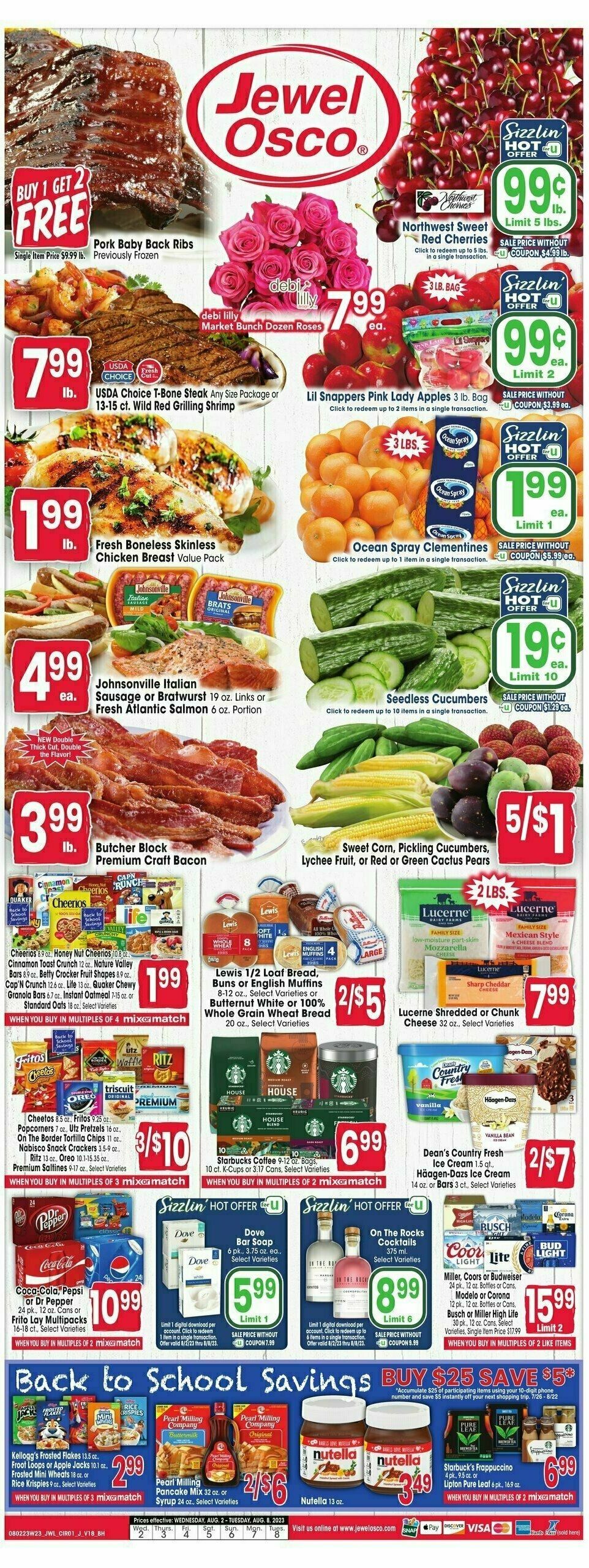 Jewel Osco Weekly Ad from August 2