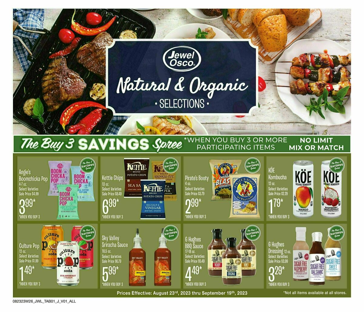 Jewel Osco Natural & Organics Weekly Ad from August 23