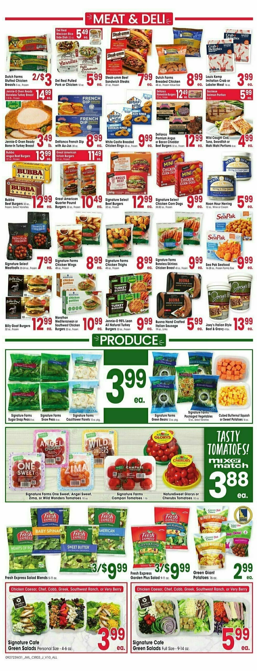 Jewel Osco Weekly Ad from September 27