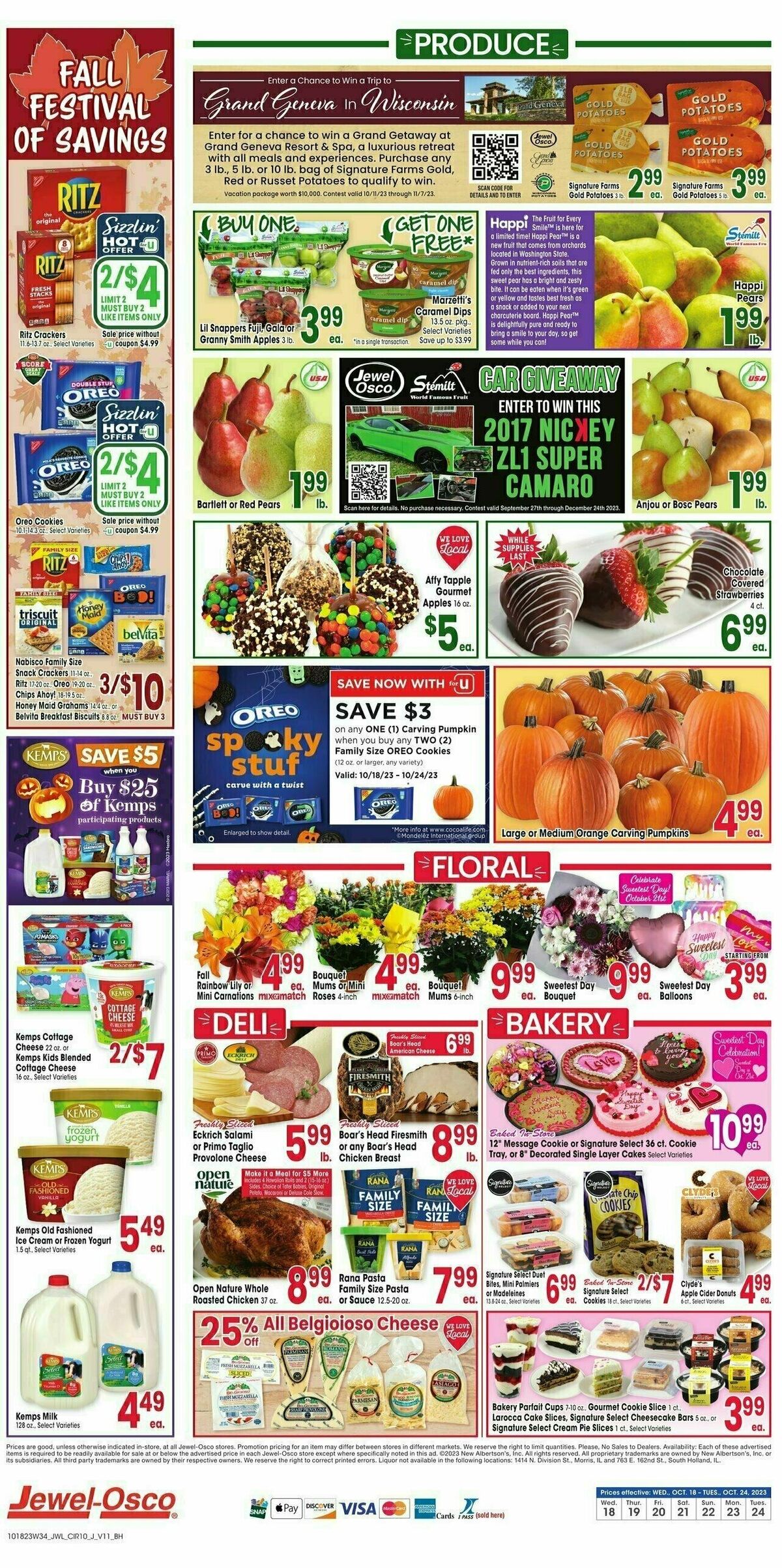 Jewel Osco Weekly Ad from October 18