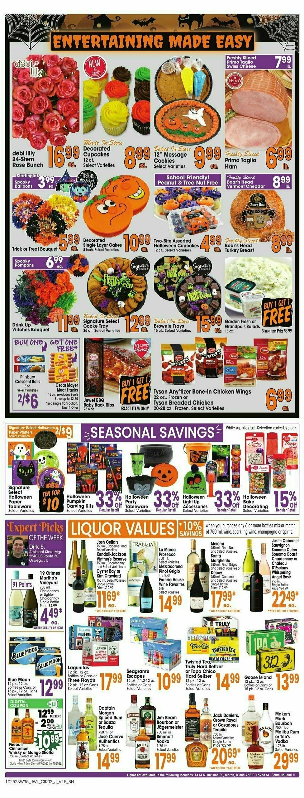 Jewel Osco Weekly Ad from October 25