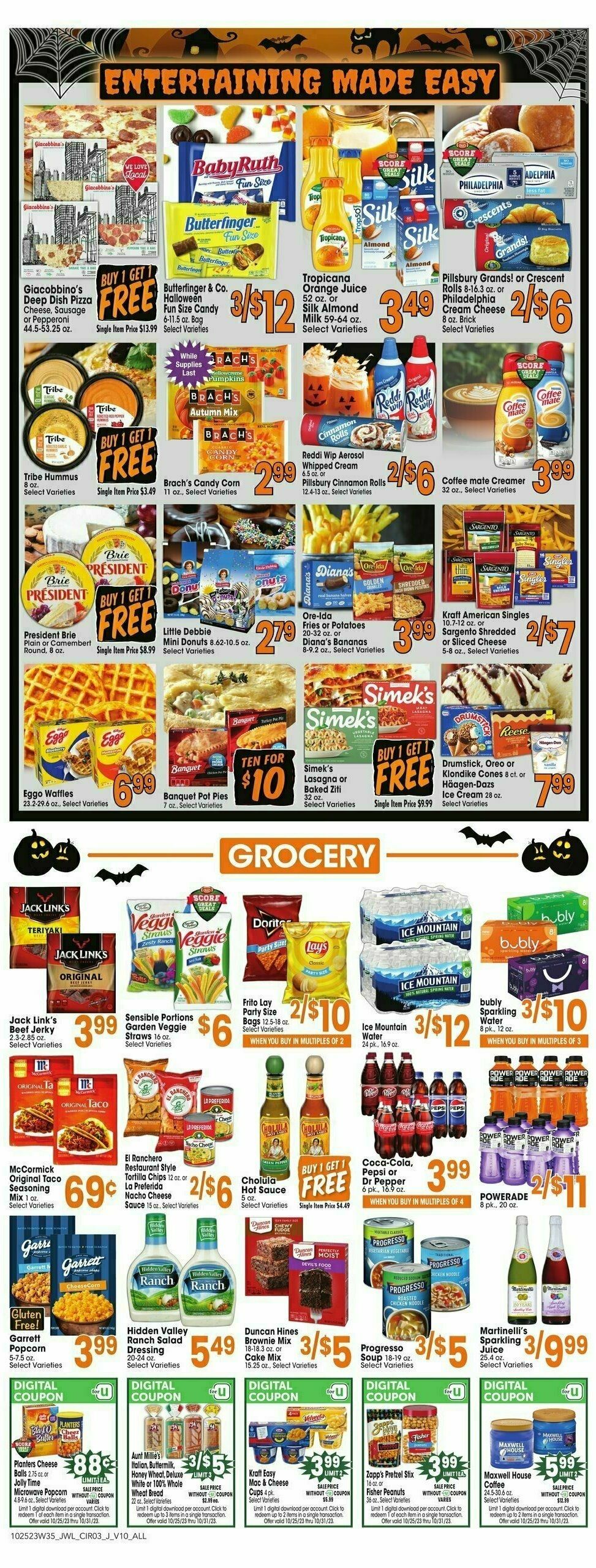 Jewel Osco Weekly Ad from October 25