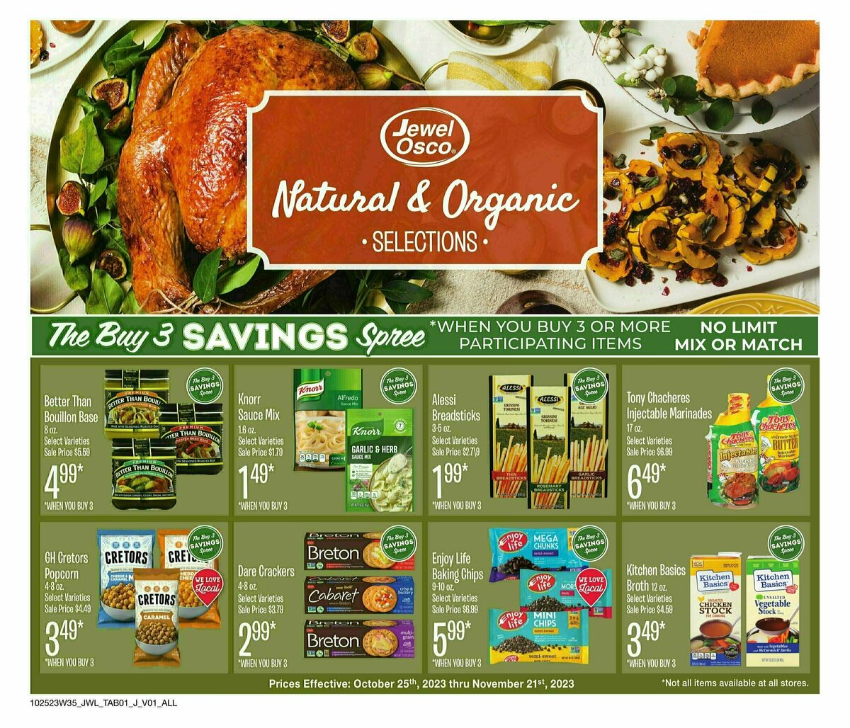 Jewel Osco Natural & Organics Weekly Ad from October 25