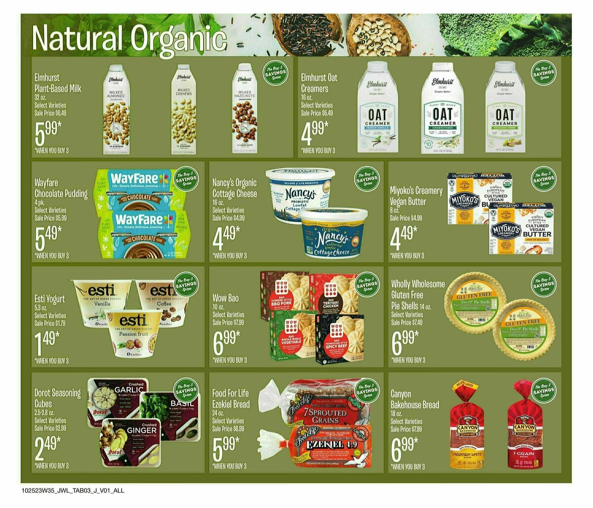 Jewel Osco Natural & Organics Weekly Ad from October 25
