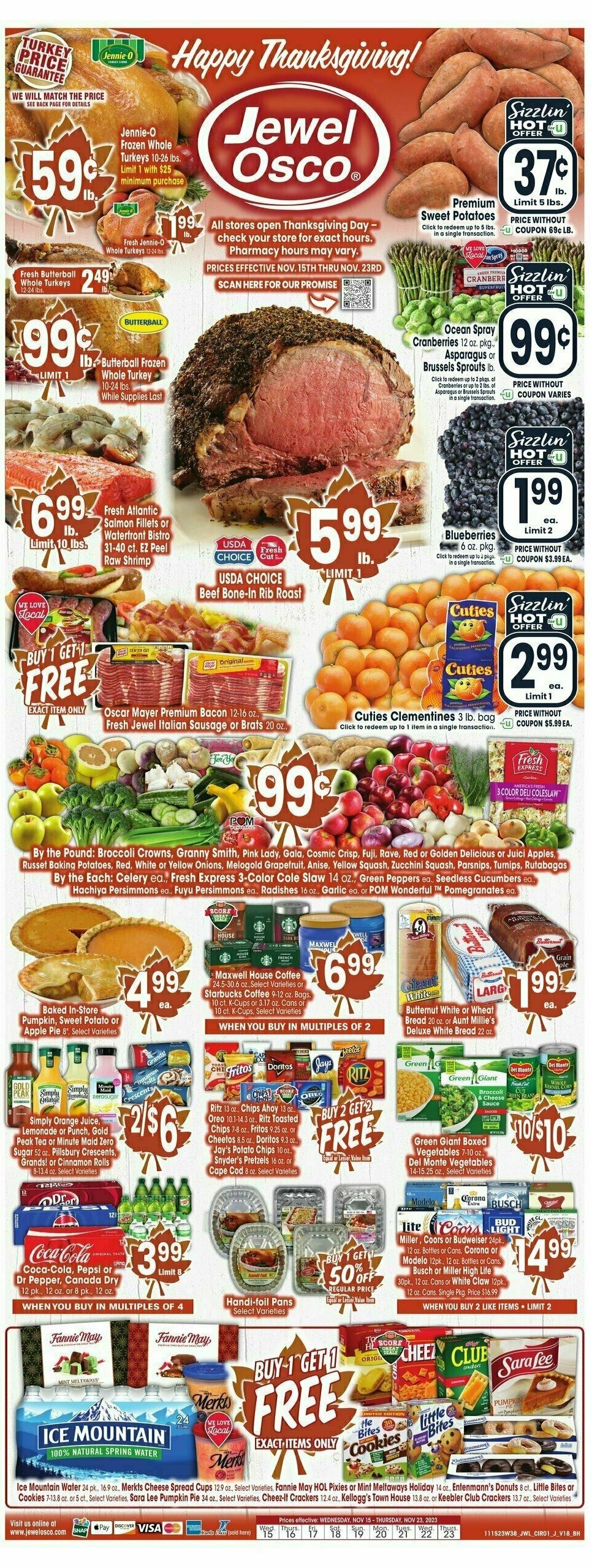 Jewel Osco Weekly Ad from November 15