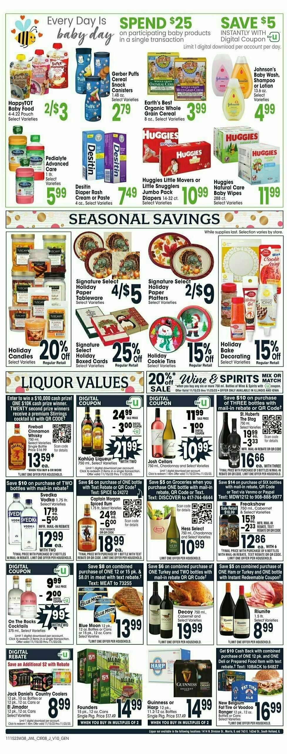 Jewel Osco Weekly Ad from November 15