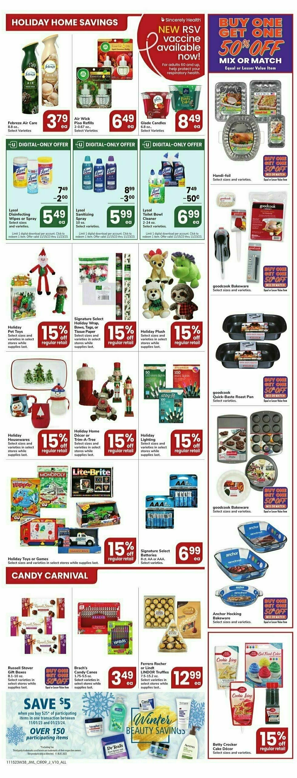 Jewel Osco Weekly Ad from November 15