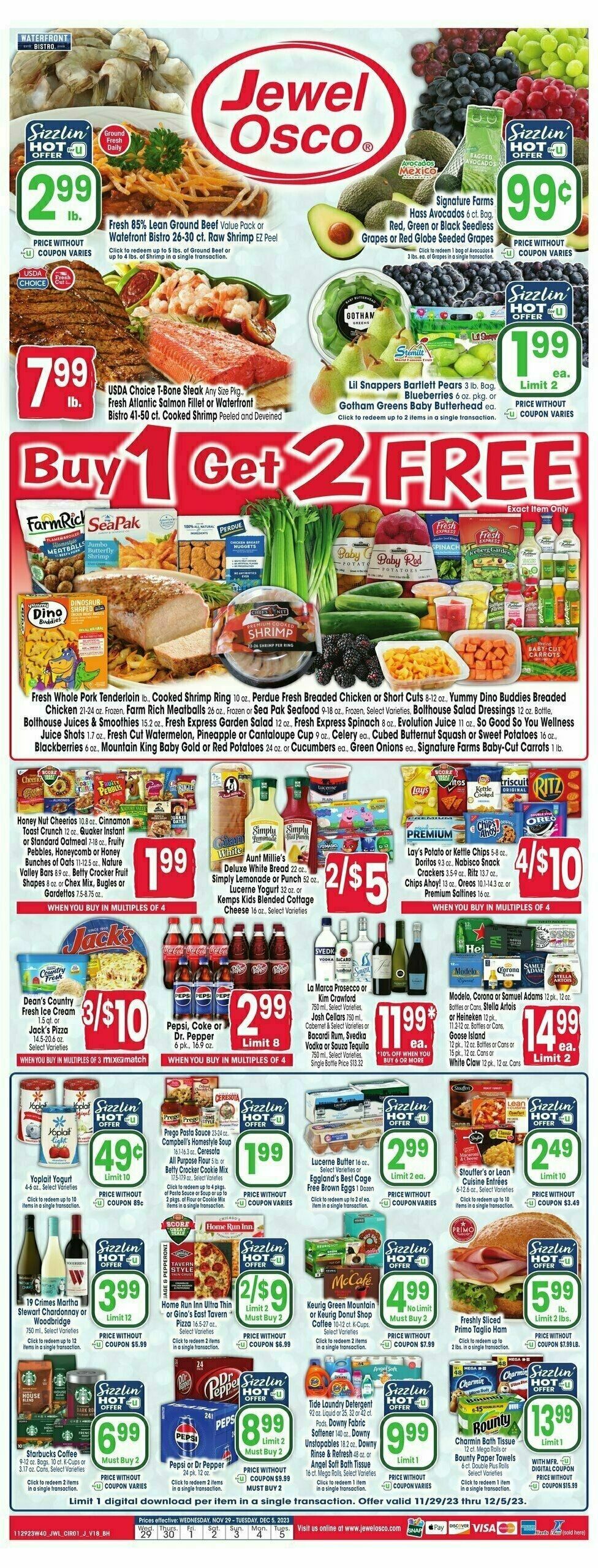 Jewel Osco Weekly Ad from November 29