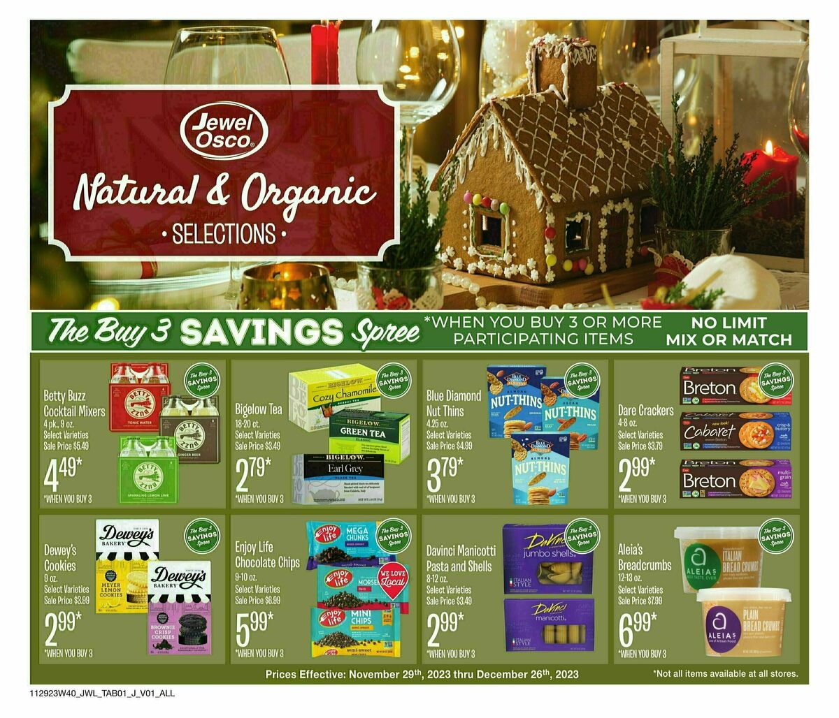 Jewel Osco Organics Guide Weekly Ad from November 29