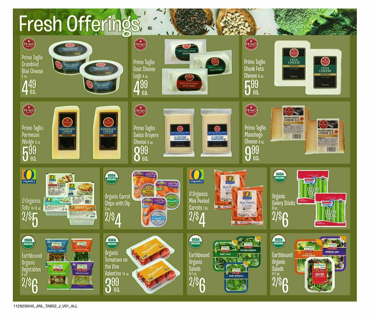 Jewel Osco Organics Guide Weekly Ad from November 29