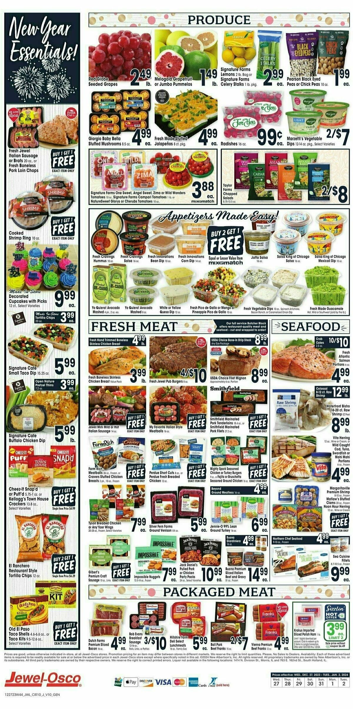Jewel Osco Weekly Ad from December 27