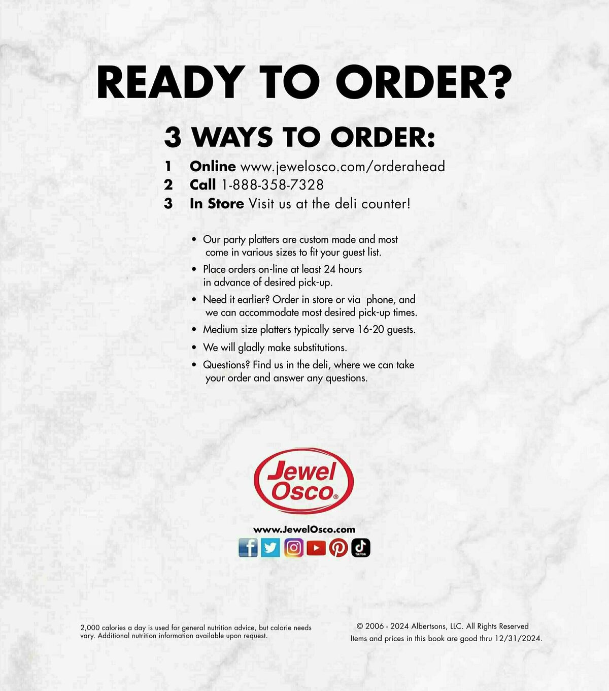 Jewel Osco Entertaining Guide Weekly Ad from January 1