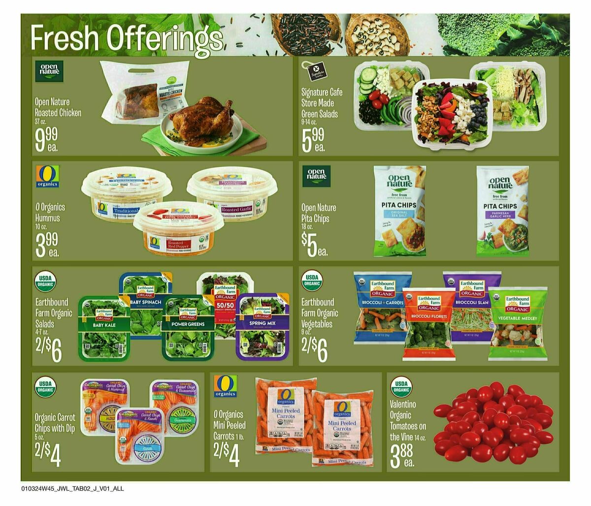 Jewel Osco Organics Guide Weekly Ad from January 3