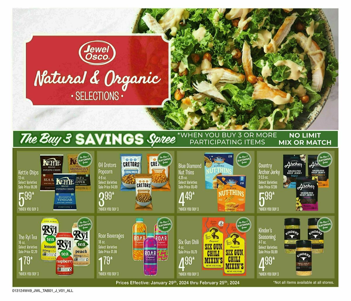 Jewel Osco Natural & Organics Weekly Ad from January 29