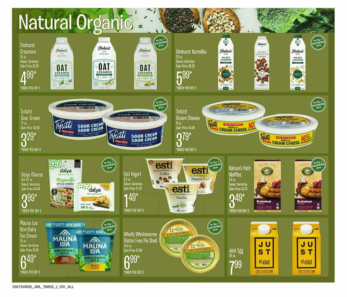 Jewel Osco Natural & Organics Weekly Ad from March 27