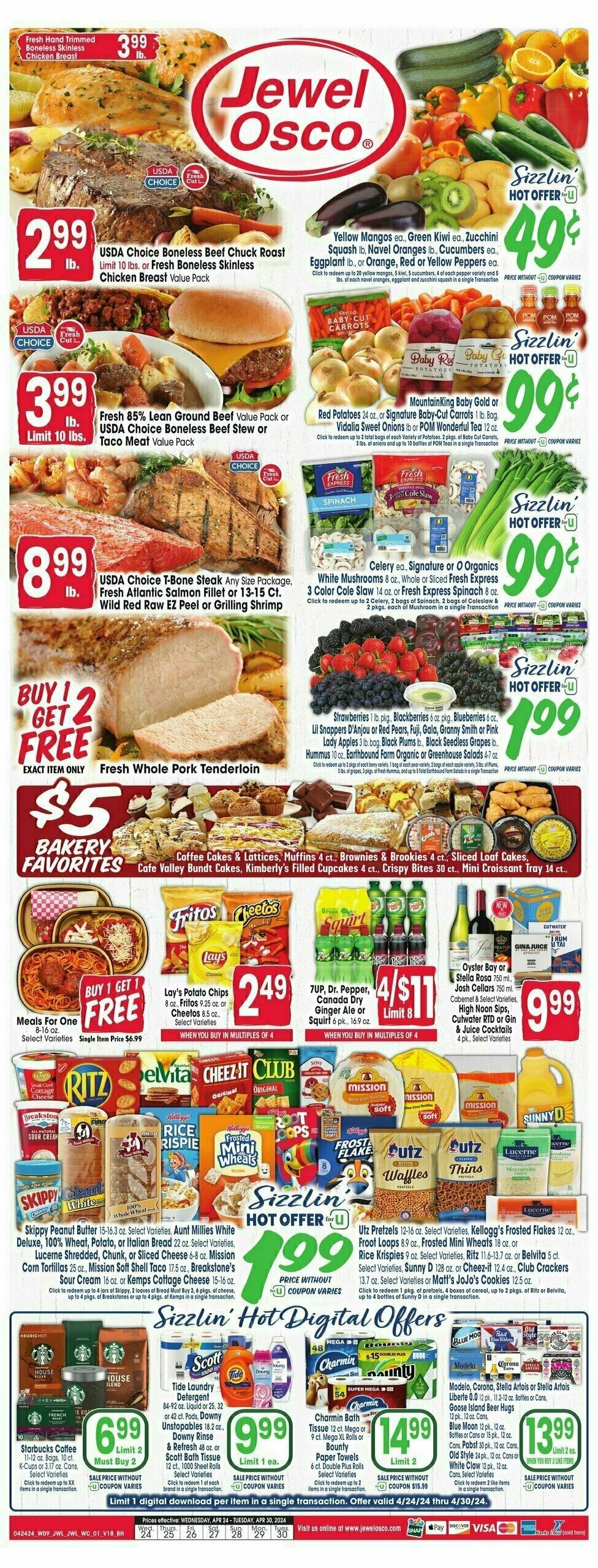 Jewel Osco Weekly Ad from April 24