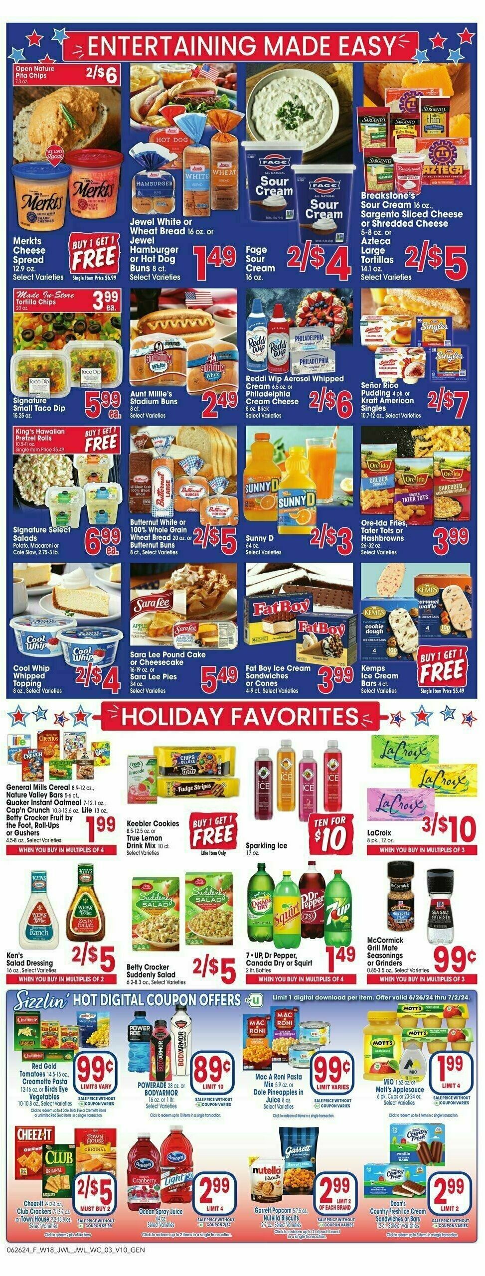 Jewel Osco Weekly Ad from June 26