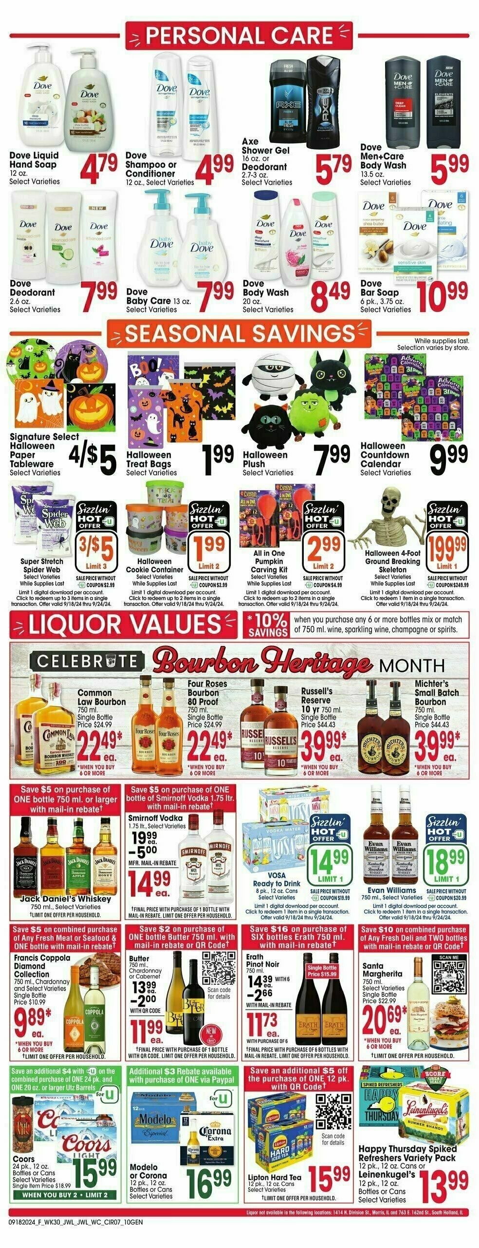 Jewel Osco Weekly Ad from September 18