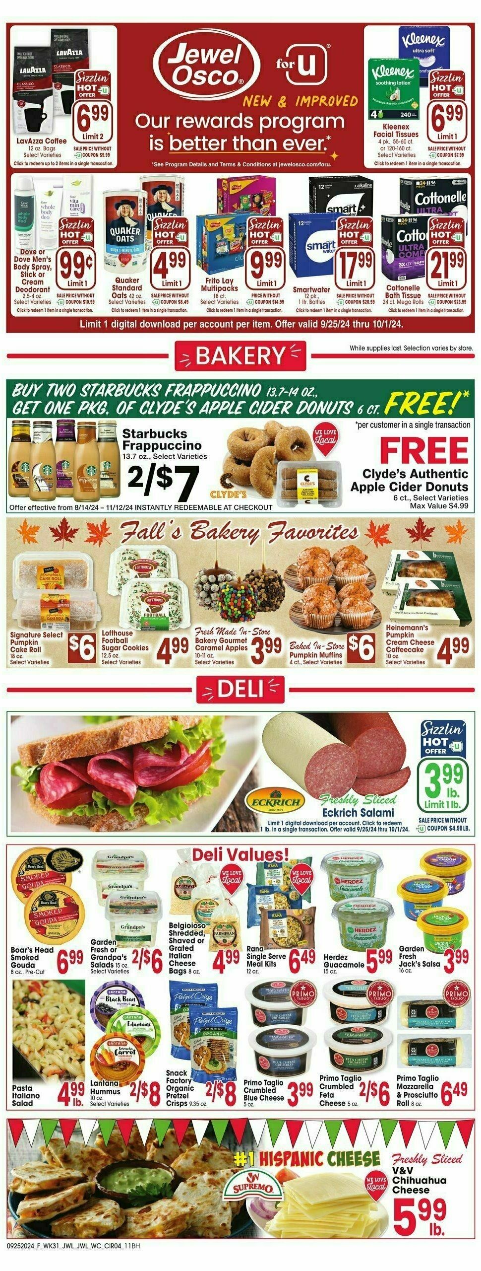 Jewel Osco Weekly Ad from September 25