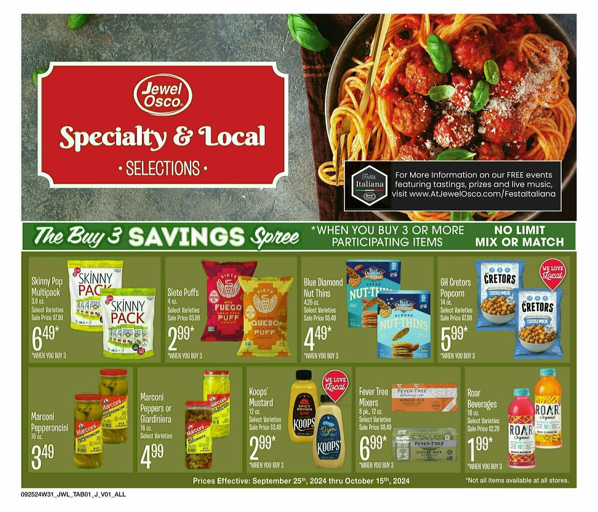 Jewel Osco Weekly Ad from September 25