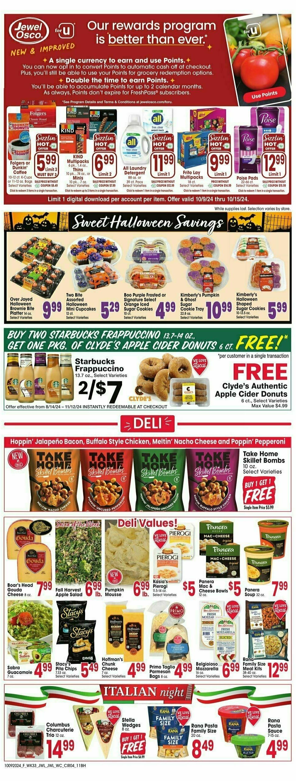 Jewel Osco Weekly Ad from October 9