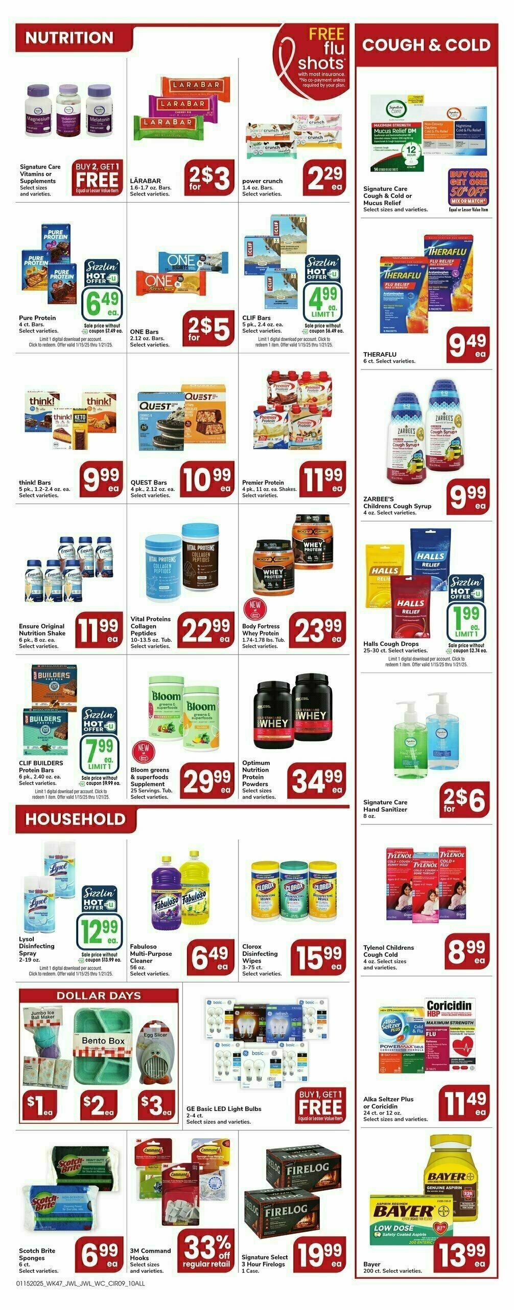 Jewel Osco Weekly Ad from January 15