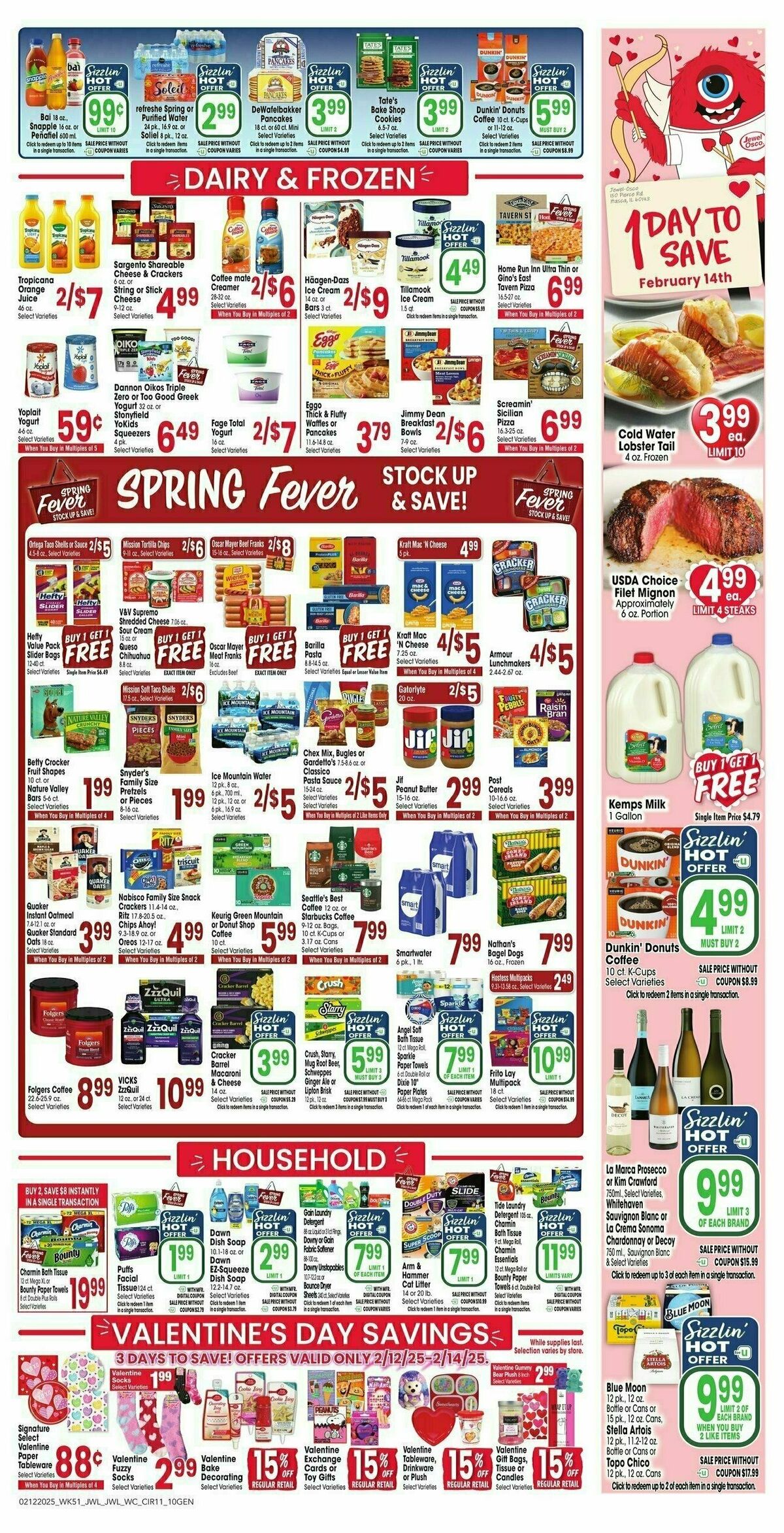 Jewel Osco Weekly Ad from February 12